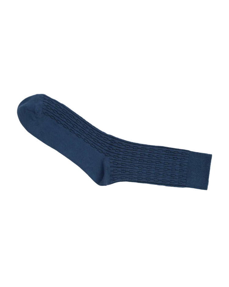 Ribbed Socks — Blue