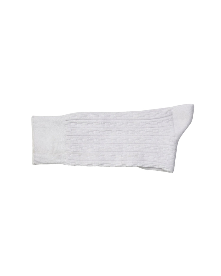 Ribbed Socks — White
