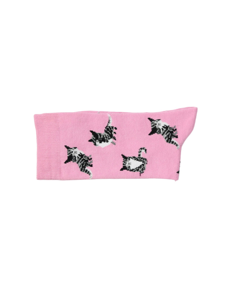 Not So Casual Socks — Pink cat