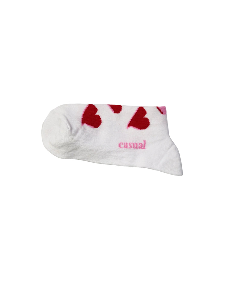 Not So Casual Socks — Red Pink Hearts