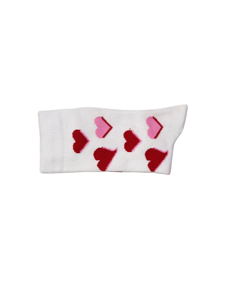 Not So Casual Socks — Red Pink Hearts