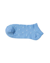 Low Cut Socks — Blue White Dots