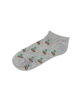 Low Cut Socks — Grey Cherry