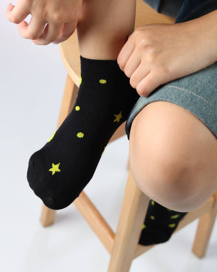 Low Cut Socks — Black Star