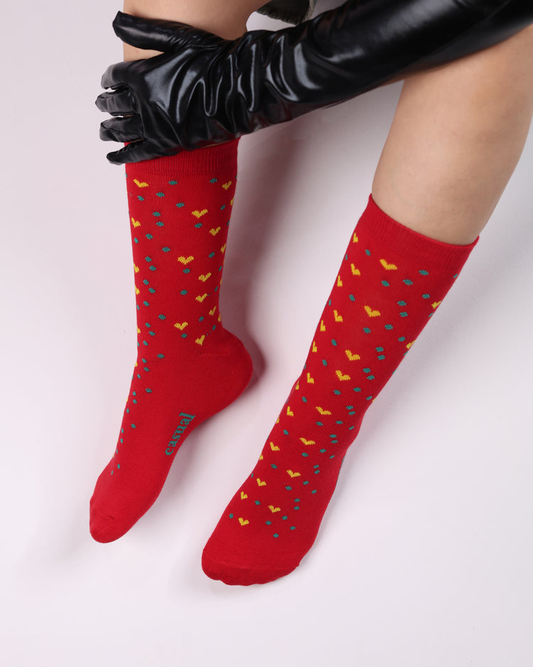 Not So Casual Socks — Yellow Hearts