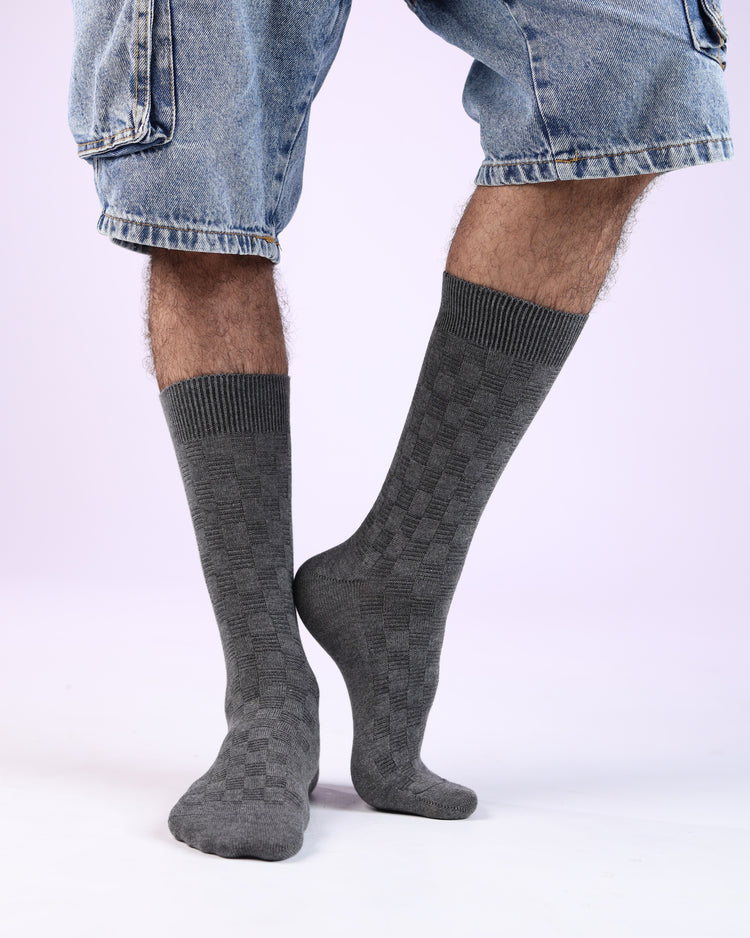 Ribbed Socks — Charcoal