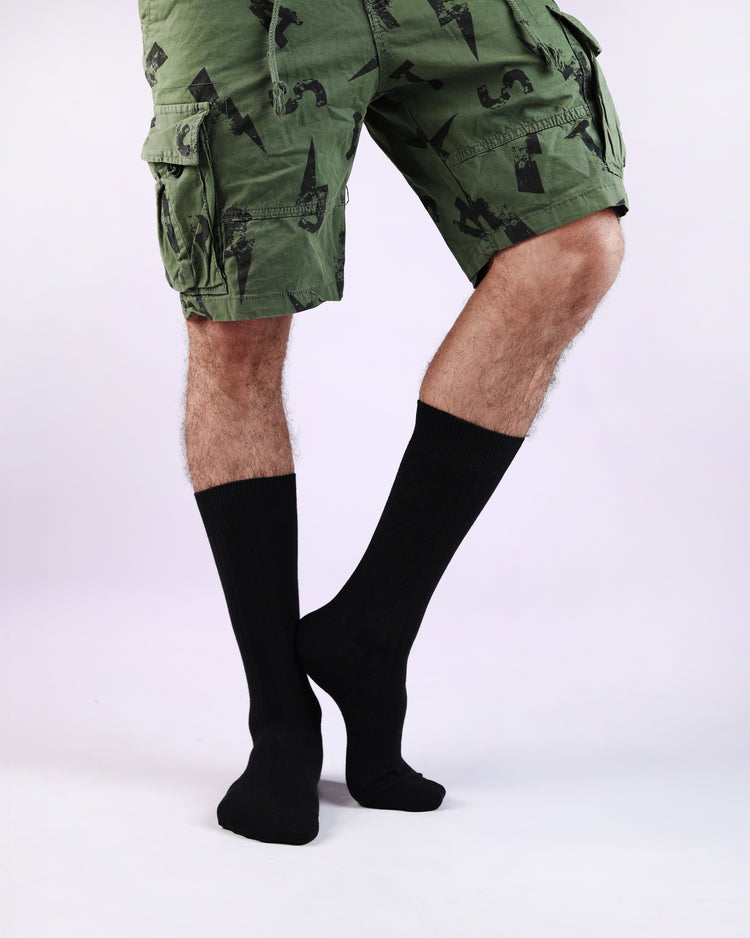 Ribbed Socks — Black