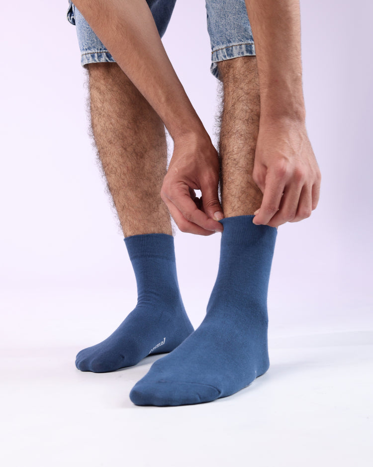 Classic Quarter Socks — Blue