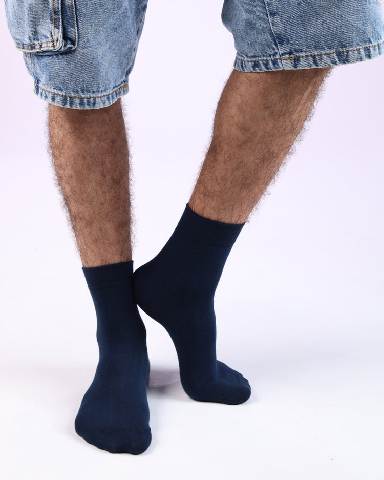 Classic Quarter Socks — Navy