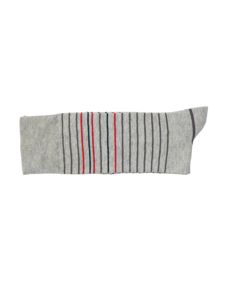 Casual Socks — Light Grey Red