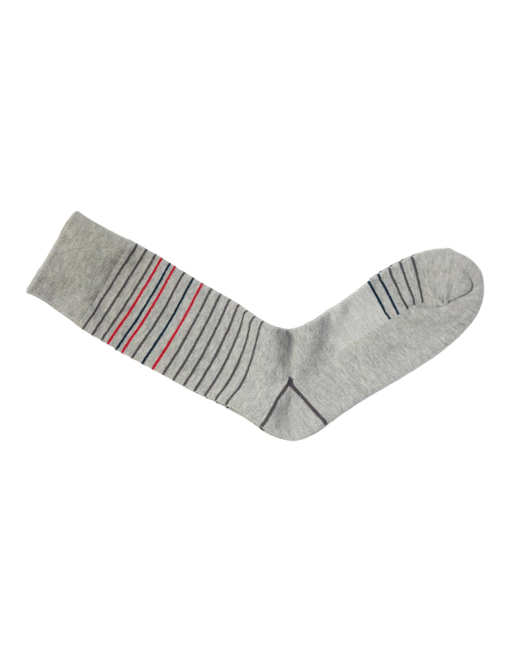 Casual Socks — Light Grey Red