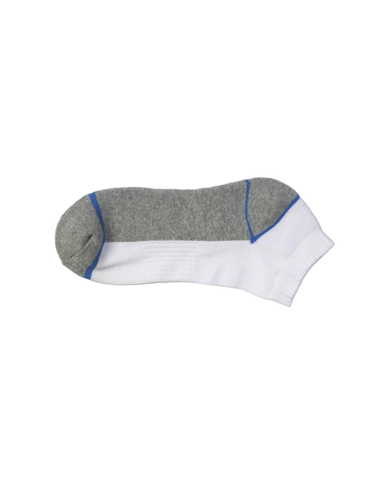 Half Cushioned Socks — White Grey Heel 2