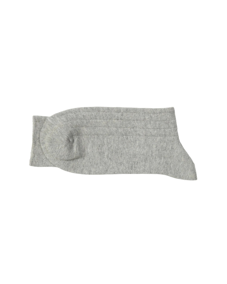 Ribbed Socks — Light Grey
