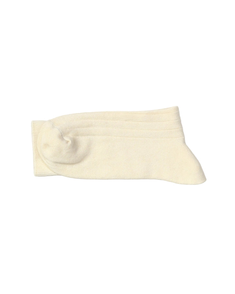 Ribbed Socks — Cream