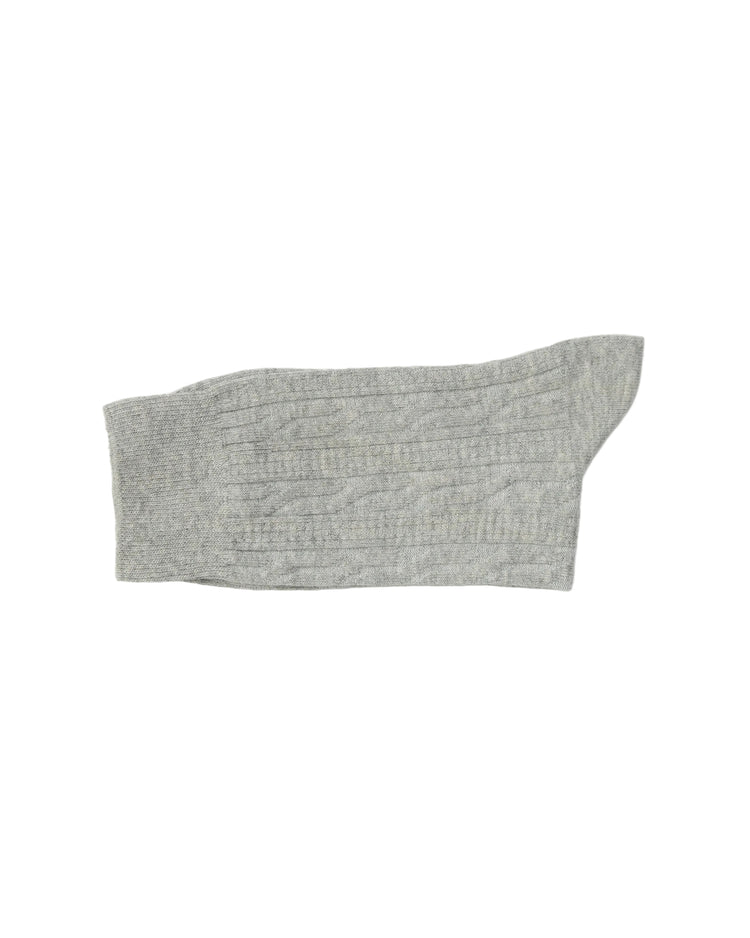 Ribbed Socks — Light Grey