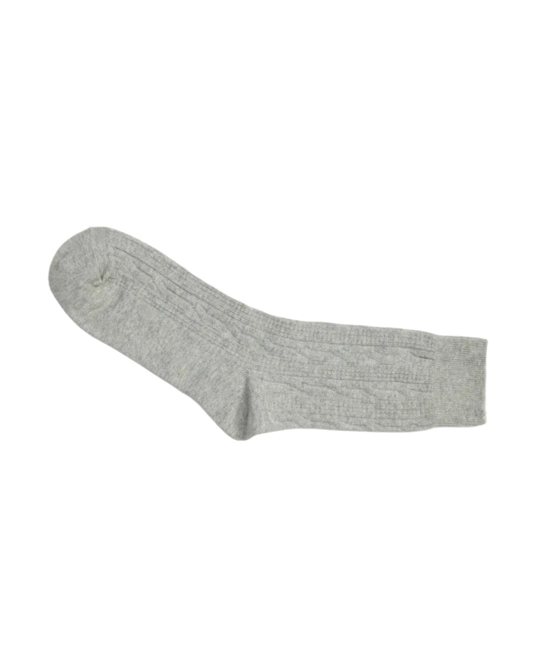 Ribbed Socks — Light Grey