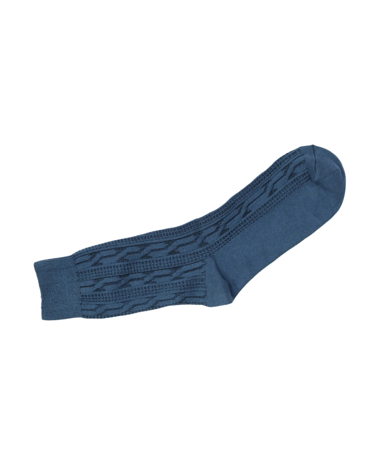 Ribbed Socks — Blue