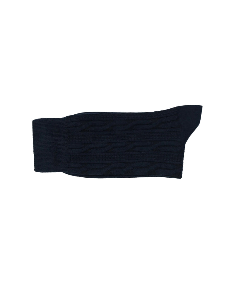 Ribbed Socks — Navy