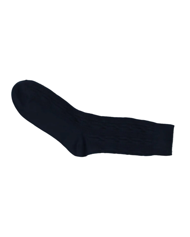 Ribbed Socks — Navy