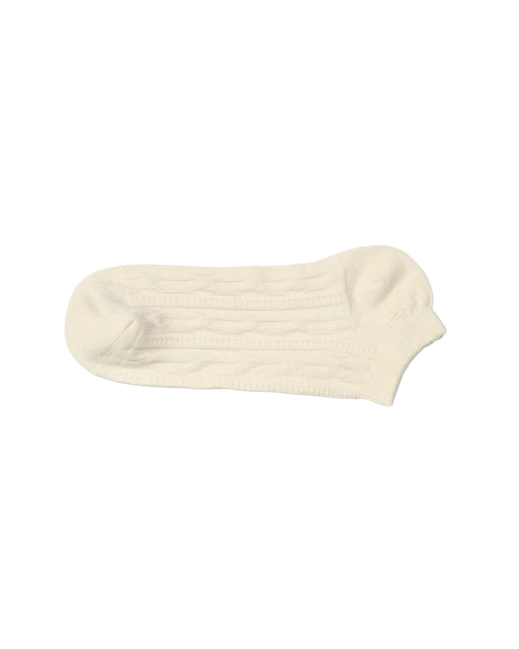 Socket Ribbed Socks — Cream