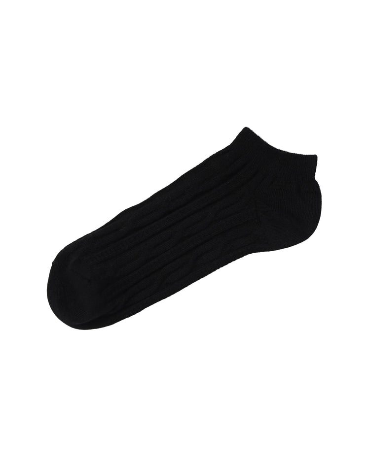 Socket Ribbed Socks — Black