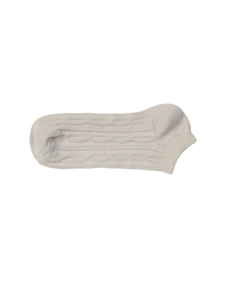 Socket Ribbed Socks — Beige