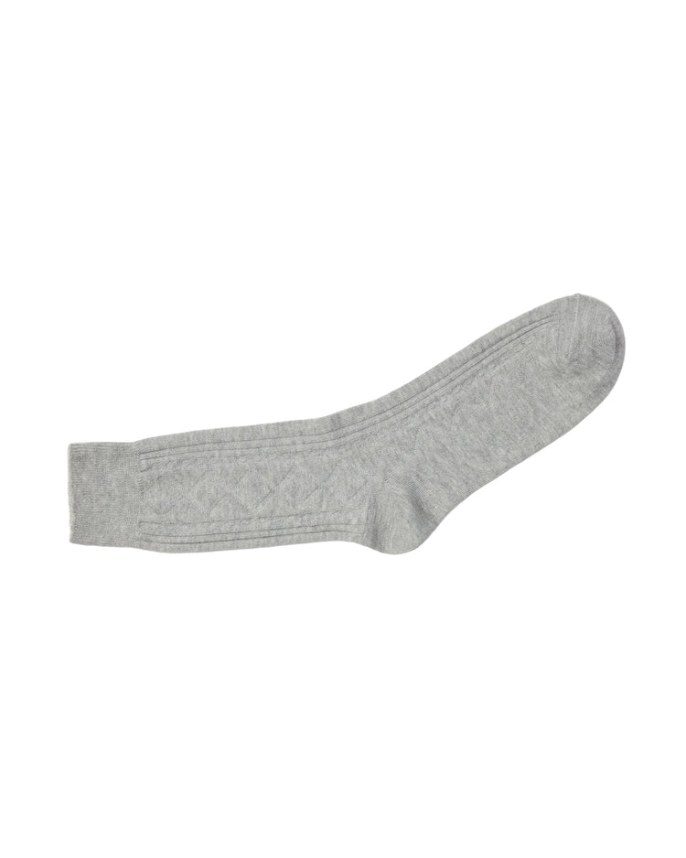 Ribbed Socks — Light Grey