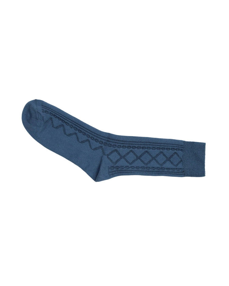 Ribbed Socks — Blue