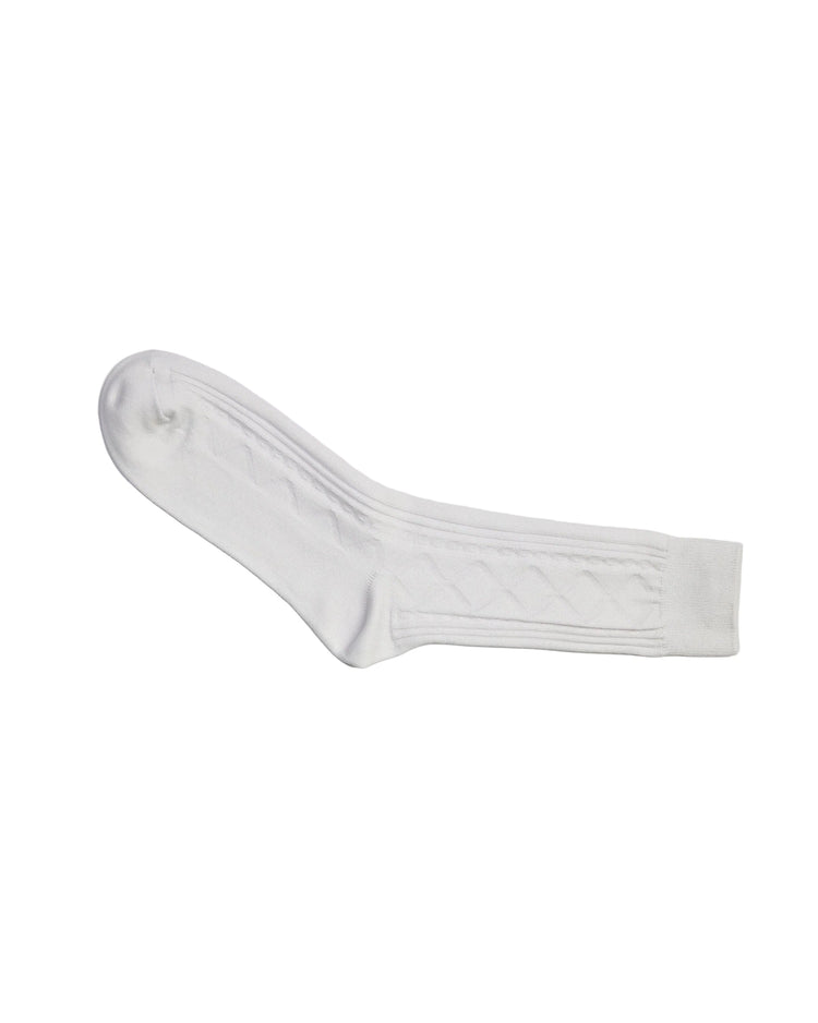 Ribbed Socks — White