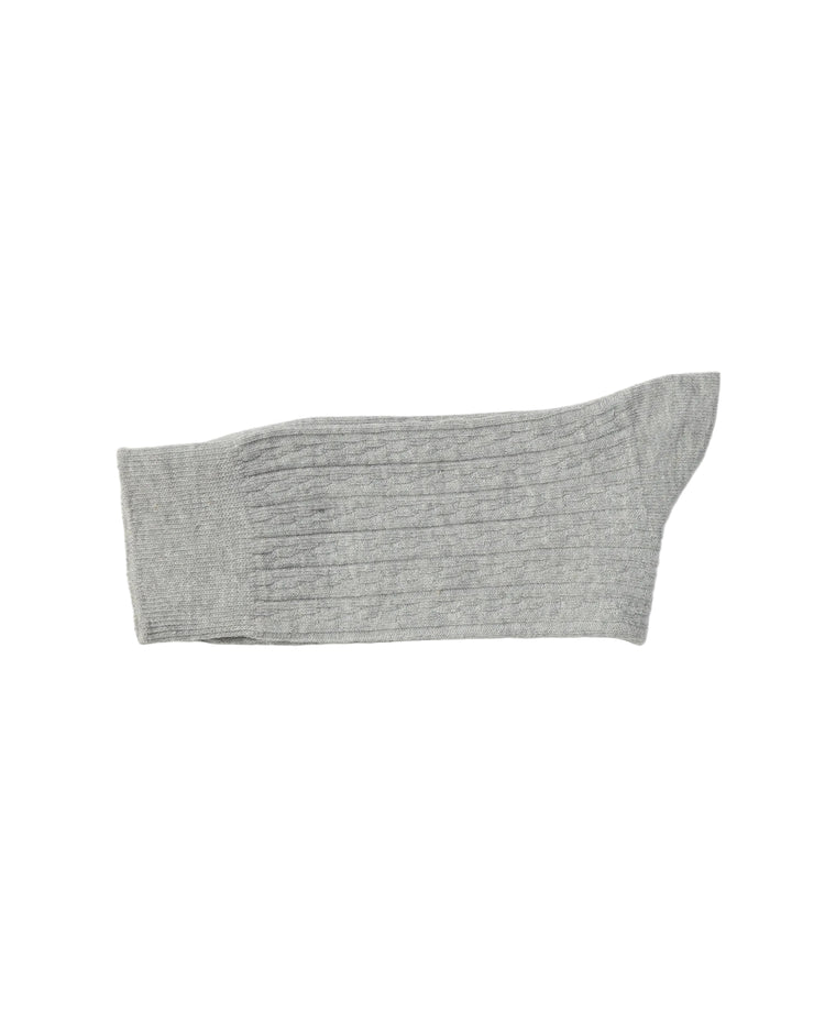 Ribbed Socks — Light Grey