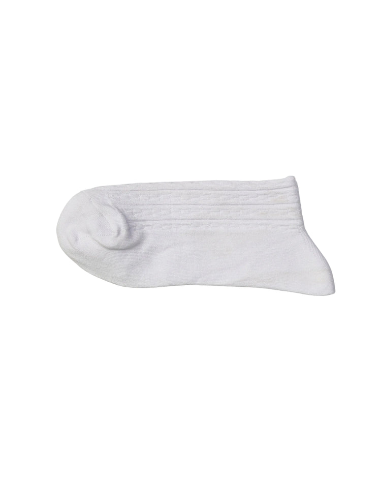 Ribbed Socks — White