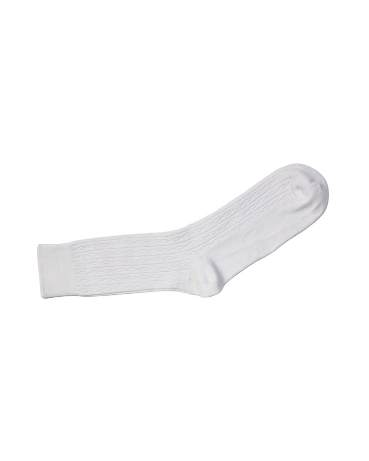 Ribbed Socks — White