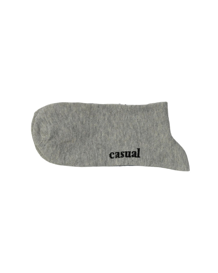 Casual Socks — Grey Navy White
