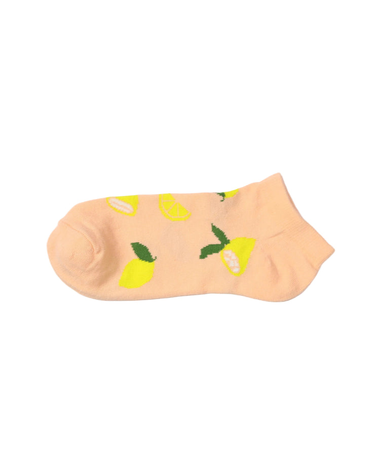 Low Cut Socks — Peach Lemon