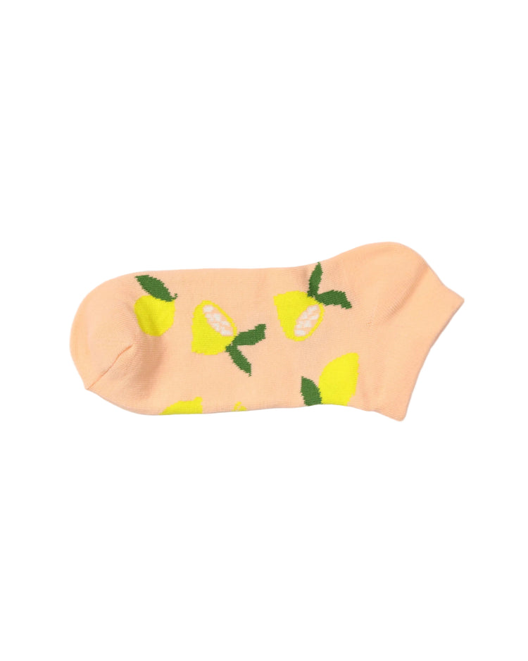 Low Cut Socks — Peach Lemon