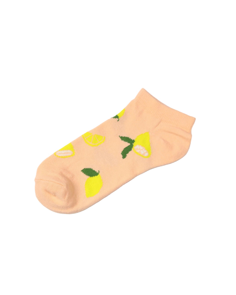 Low Cut Socks — Peach Lemon