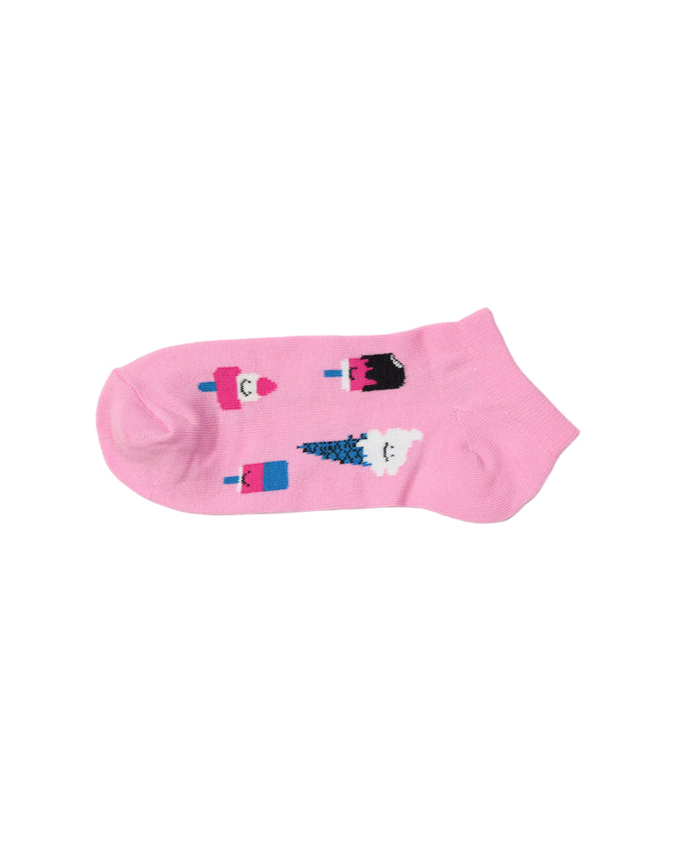 Low Cut Socks — Pink Print