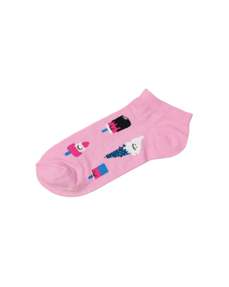Low Cut Socks — Pink Print