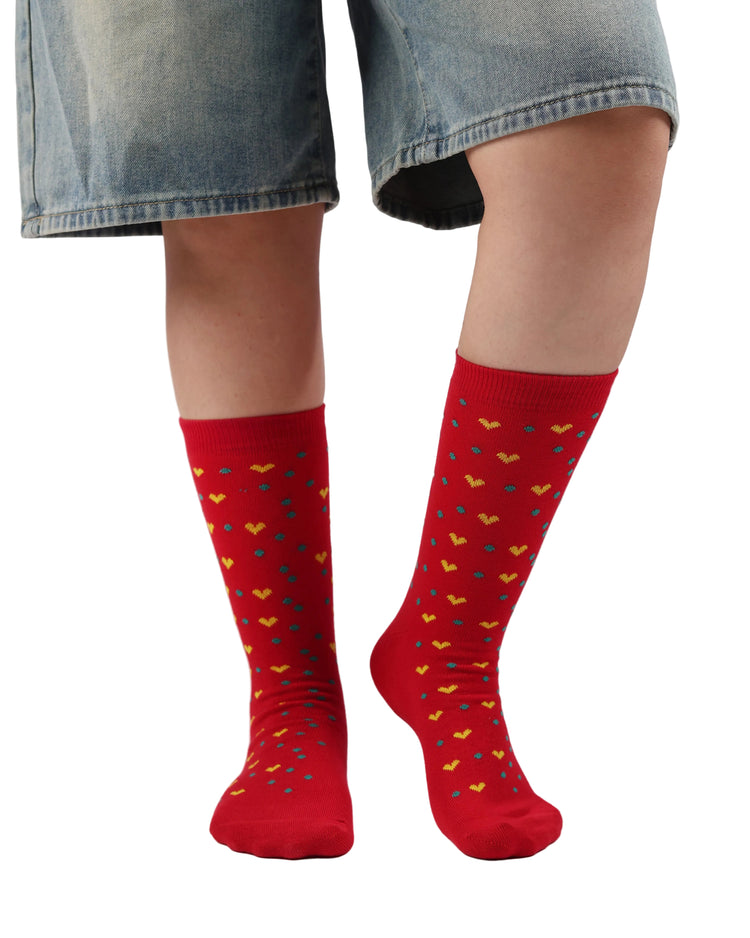 Not So Casual Socks — Yellow Hearts