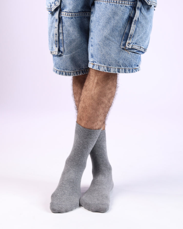 Classic Quarter Socks — Grey
