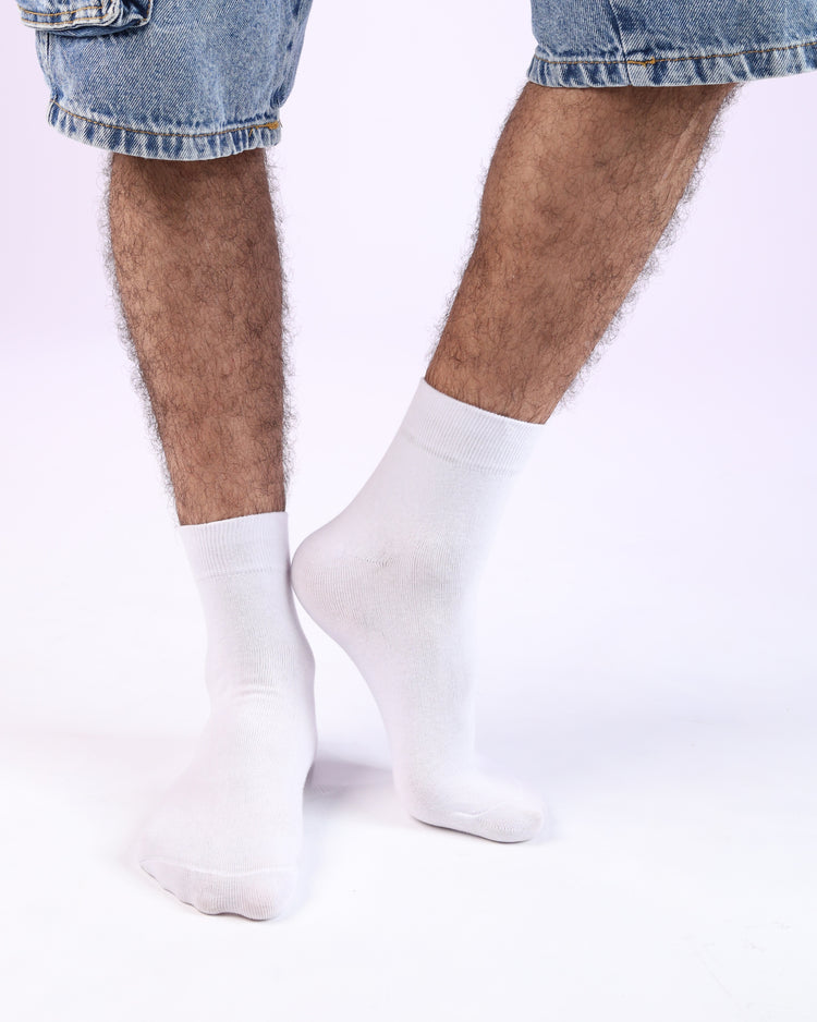 Classic Quarter Socks — White