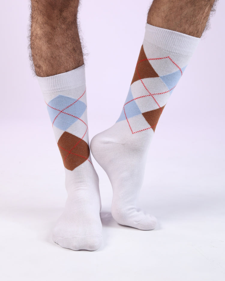 Casual Socks — White Tan